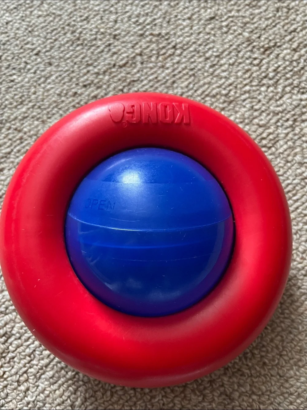 Kong Red and Blue Ball Treat Dispenser